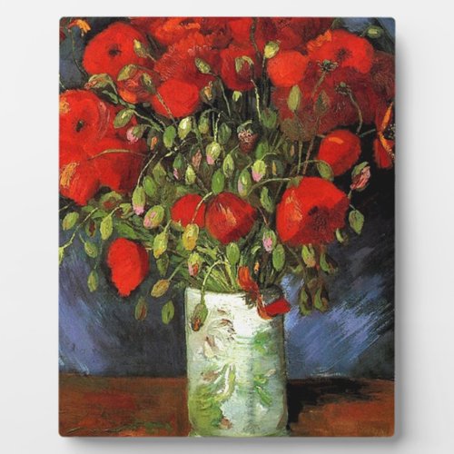 Vase with Red Poppies Vincent van Gogh Plaque