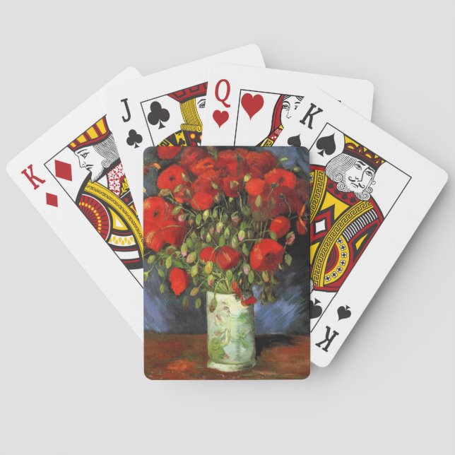 Vase with Red Poppies | Vincent van Gogh Poker Cards (Back)