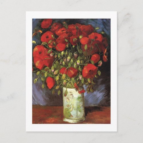 Vase With Red Poppies Vincent van Gogh Postcard
