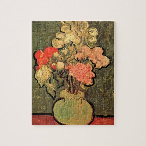 Vase with Rose Mallows by Vincent van Gogh Jigsaw Puzzle