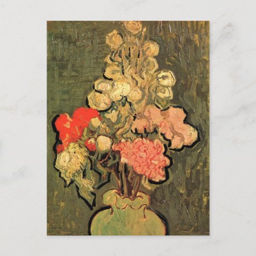 Vase with Rose Mallows by Vincent van Gogh Postcard