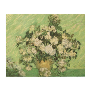 Vase with Roses by van Gogh Wood Canvas