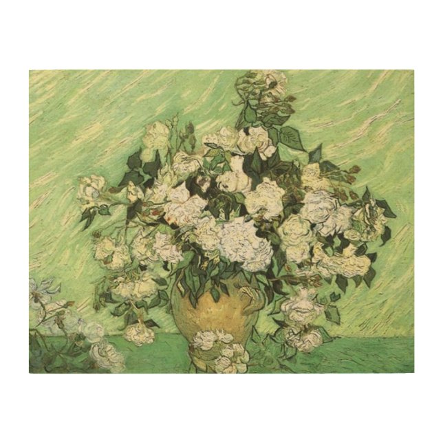 Vase with Roses by van Gogh Wood Canvas (Front)