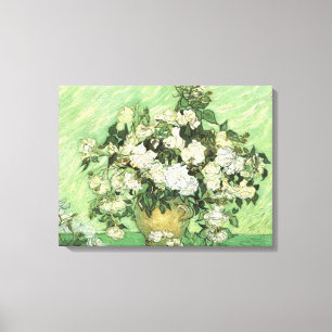 Vase with Roses by van Gogh Wrapped Canvas Print