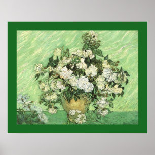 Vase with Roses Post-Impressionist Poster