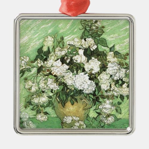 Vase with Roses _ Van Gogh Metal Ornament