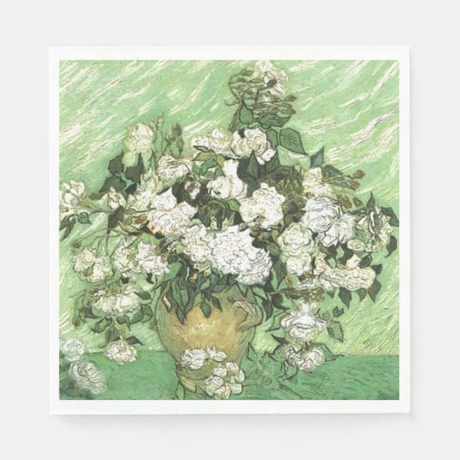 Vase with Roses - Van Gogh Napkins (Front)