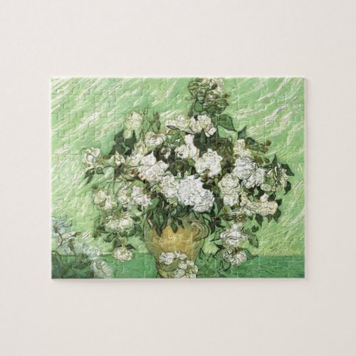 Vase with Roses _ Van Gogh Painting Art Vintage Jigsaw Puzzle