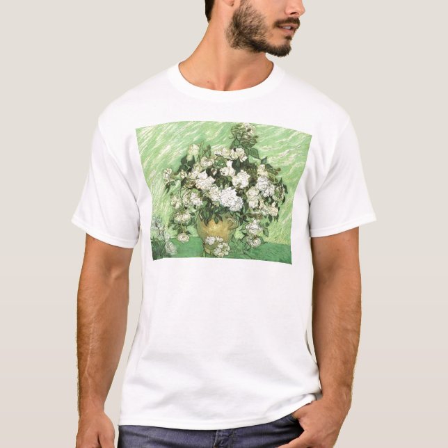 Vase with Roses - Van Gogh T-Shirt (Front)