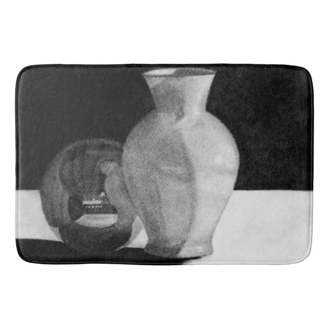 Vase with Sphere Bathroom Mat (Front)