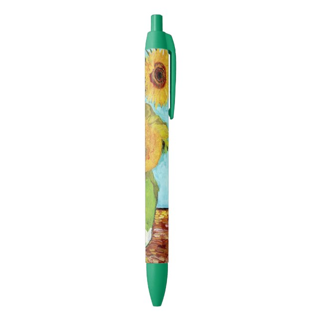 Vase with Three Sunflowers (1888) Vincent Van Gogh Pen (Bottom (Vertical))