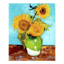 Vase with Three Sunflowers (1888) Vincent Van Gogh