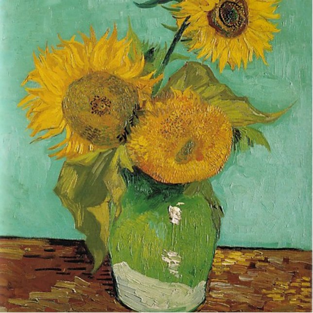 Vase with three sunflowers, Vincent van Gogh Statuette (Front)