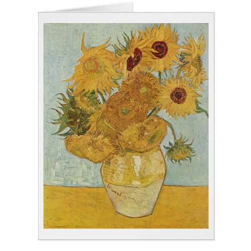 Vase with Twelve Sunflowers by van Gogh