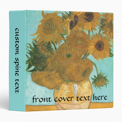 Vase with Twelve Sunflowers by Vincent van Gogh Binder