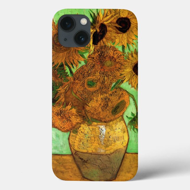 Vase with Twelve Sunflowers by Vincent van Gogh Case-Mate iPhone Case (Back)
