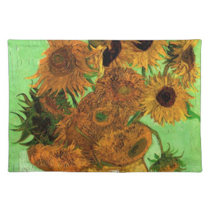 Vase with Twelve Sunflowers by Vincent van Gogh Cloth Placemat
