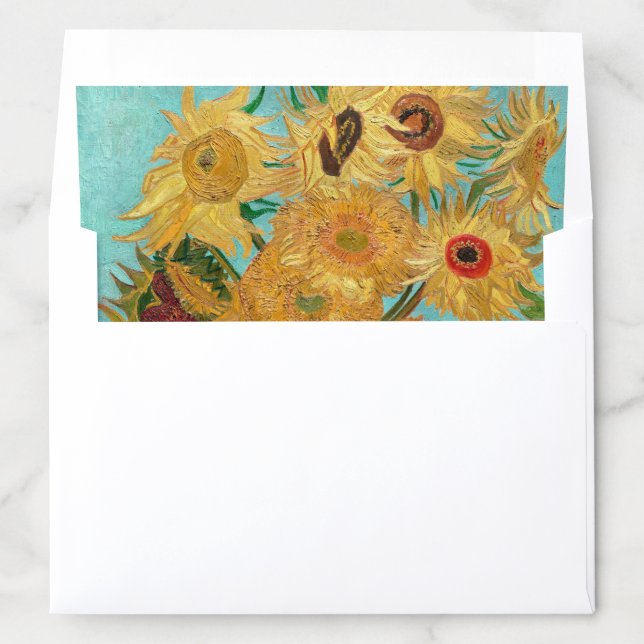 Vase with Twelve Sunflowers by Vincent Van Gogh  Envelope Liner (In Envelope)
