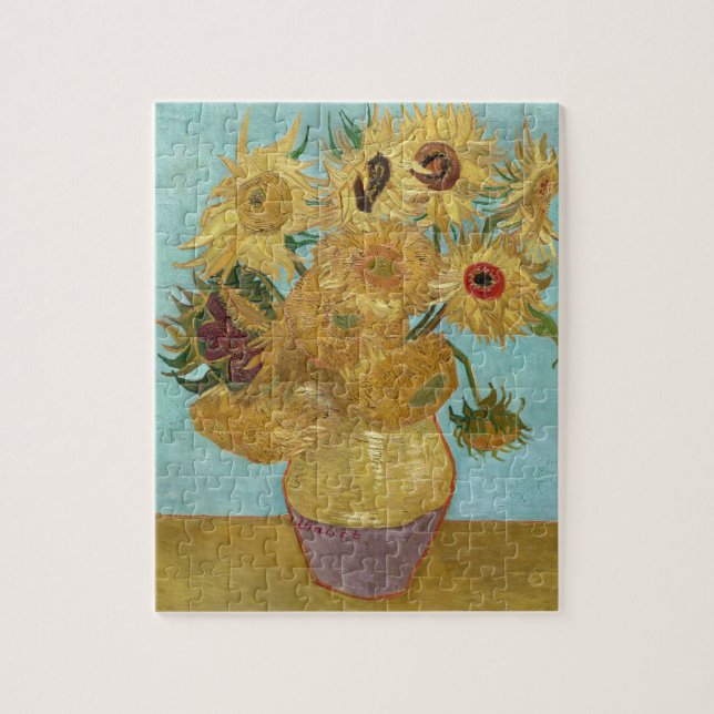 Vase with Twelve Sunflowers by Vincent van Gogh Jigsaw Puzzle (Vertical)