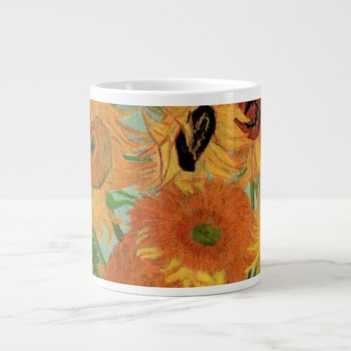 Vase with Twelve Sunflowers by Vincent van Gogh Large Coffee Mug