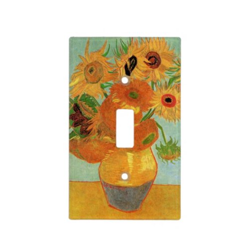 Vase with Twelve Sunflowers by Vincent van Gogh Light Switch Cover