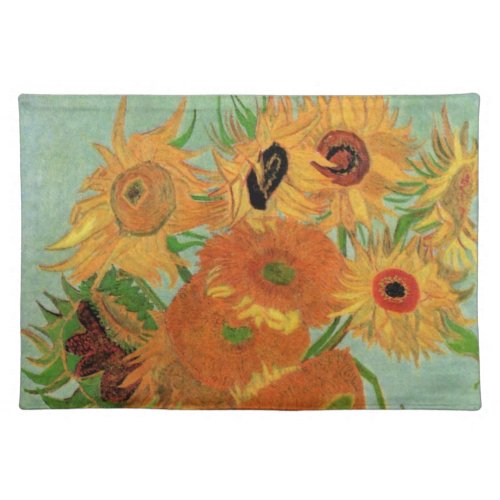 Vase with Twelve Sunflowers by Vincent van Gogh Placemat