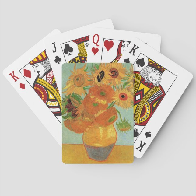 Vase with Twelve Sunflowers by Vincent van Gogh Poker Cards (Back)