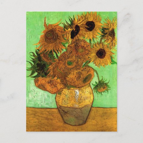 Vase with Twelve Sunflowers by Vincent van Gogh Postcard