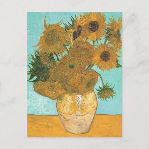 Vase with Twelve Sunflowers by Vincent van Gogh Postcard