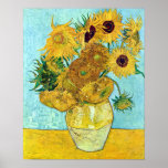 Vase With Twelve Sunflowers By Vincent Van Gogh Poster at Zazzle