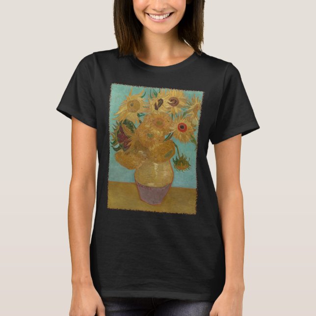 Vase with Twelve Sunflowers by Vincent van Gogh T-Shirt (Front)