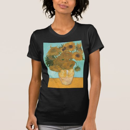 Vase with Twelve Sunflowers by Vincent van Gogh T_Shirt