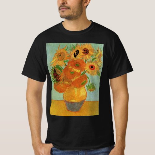 Vase with Twelve Sunflowers by Vincent van Gogh T_Shirt