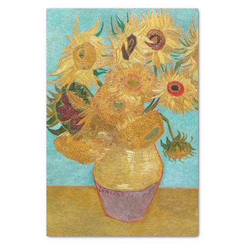 Vase with Twelve Sunflowers by Vincent Van Gogh  Tissue Paper