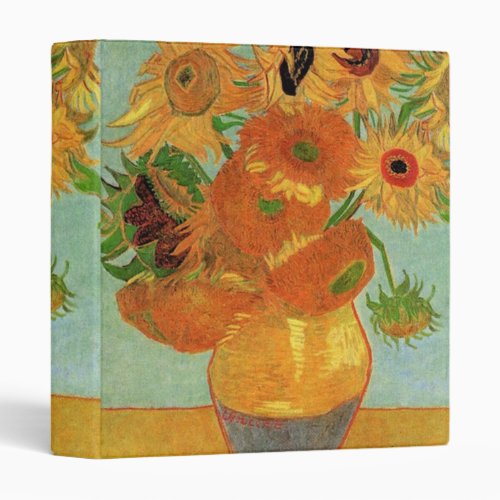 Vase with twelve sunflowers van Gogh Binder