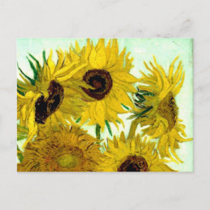 Vase with Twelve Sunflowers, Van Gogh Fine Art Postcard