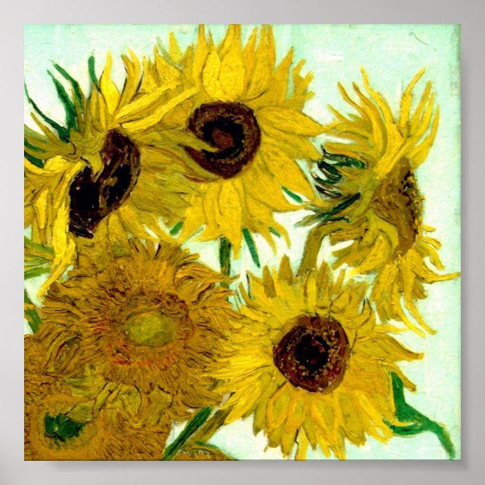 12 sunflowers van gogh