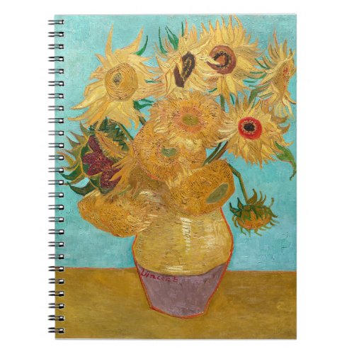 Vase with Twelve Sunflowers  Van Gogh  Notebook