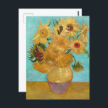 Vase with Twelve Sunflowers | Van Gogh | Postcard<br><div class="desc">Vase with Twelve Sunflowers is a 1888 painting by Vincent van Gogh. This version resides in the Philadelphia Museum of Art,  Philadelphia,  United States.</div>