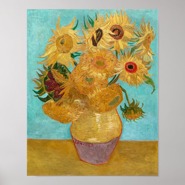 Vase with Twelve Sunflowers | Van Gogh | Poster (Front)
