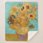 Vase with Twelve Sunflowers | Van Gogh | Sherpa Blanket<br><div class="desc">Vase with Twelve Sunflowers is a 1888 painting by Vincent van Gogh. This version resides in the Philadelphia Museum of Art,  Philadelphia,  United States.</div>