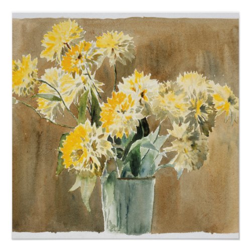 Vase with Yellow Flowers Hannah Borger Overbeck Poster