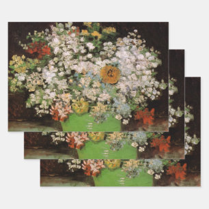 Vase with Zinnia Flowers by Vincent van Gogh Wrapping Paper Sheets