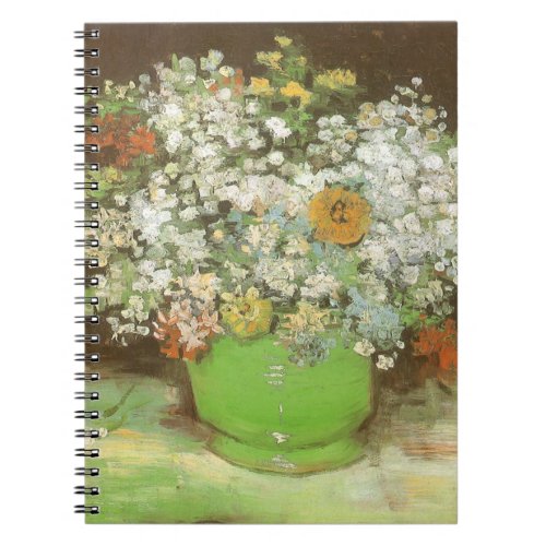 Vase with Zinnias and Flowers by Vincent van Gogh Notebook