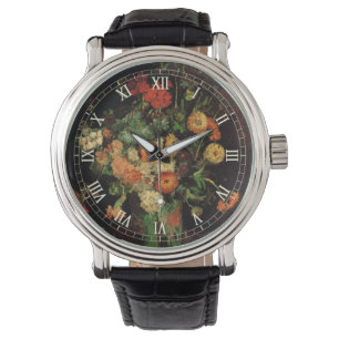 Vase with Zinnias and Geraniums, Vincent van Gogh Watch