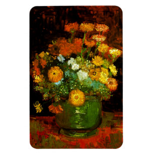 Vase with Zinnias Van Gogh Fine Art Magnet