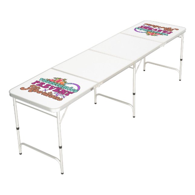 Vasectomies Prevent Abortions Beer Pong Table (Angled)
