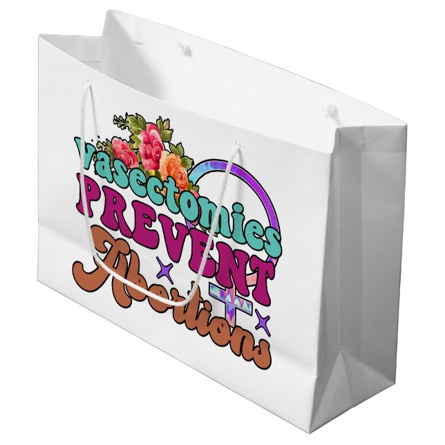 Vasectomies Prevent Abortions Gift Bags (Front Angled)