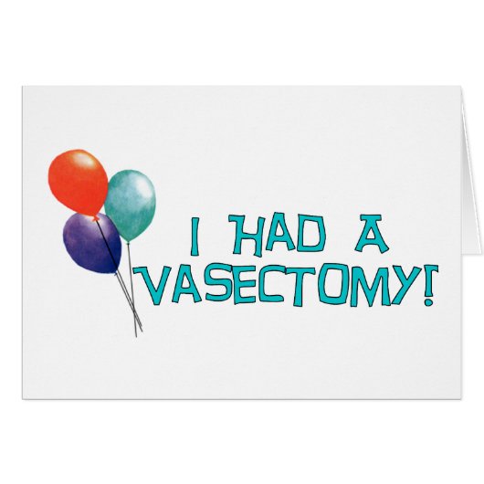 Vasectomy Cards (Front Horizontal)