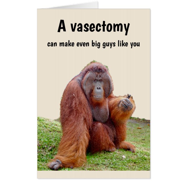 Vasectomy Humor Big Guy Card (Front)
